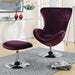 Eloise Purple Accent Chair w/ Ottoman - Furniture Stars (Chicago, IL)
