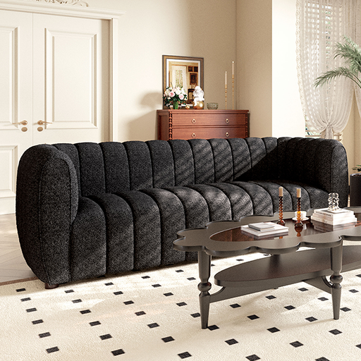 AVERSA Sofa, Black, Gray, & White - Furniture Stars (Chicago, IL)