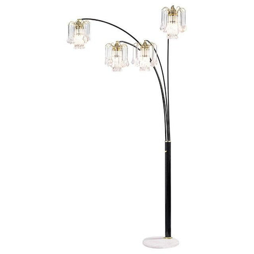 Elouise Black/Gold Arch Lamp - Furniture Stars (Chicago, IL)