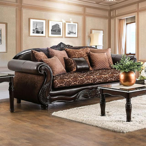 ELPIS Brown/Espresso Sofa - Furniture Stars (Chicago, IL)