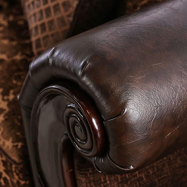 ELPIS Brown/Espresso Sofa - Furniture Stars (Chicago, IL)
