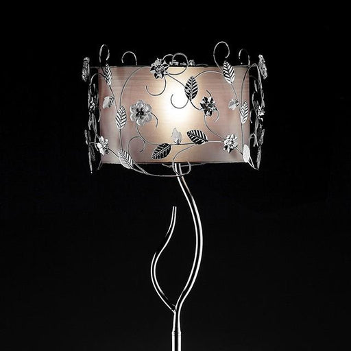 Elva Silver/Chrome Floor Lamp, Double Shade - Furniture Stars (Chicago, IL)