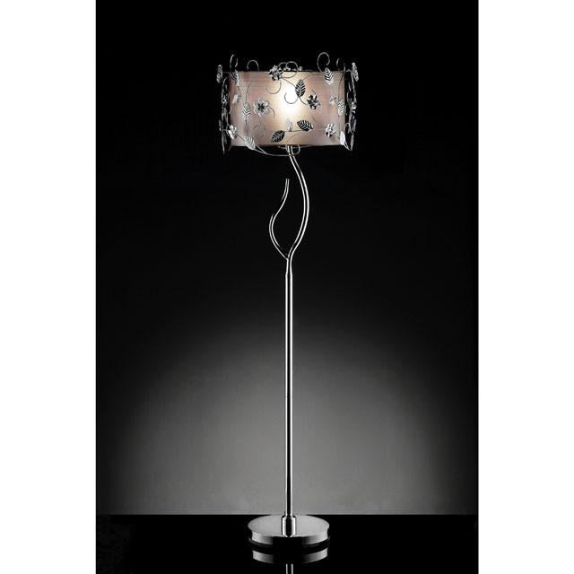 Elva Silver/Chrome Floor Lamp, Double Shade - Furniture Stars (Chicago, IL)