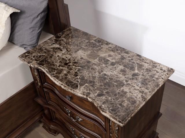 ESPARANZA Night Stand, Brown Cherry - Furniture Stars (Chicago, IL)