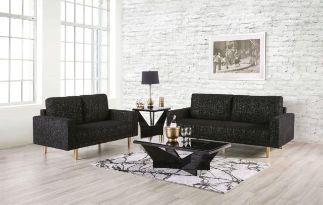 ELVERUM Loveseat, Black - Furniture Stars (Chicago, IL)