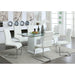Eva White/Clear Dining Table - Furniture Stars (Chicago, IL)
