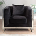 EVADNE Chair w/ Pillow, Black - Furniture Stars (Chicago, IL)