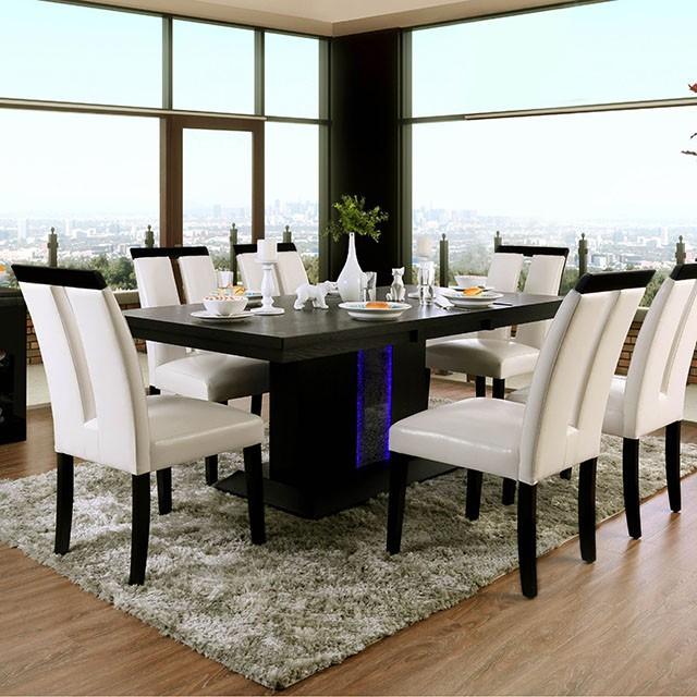 Evangeline Black/Beige Dining Table - Furniture Stars (Chicago, IL)