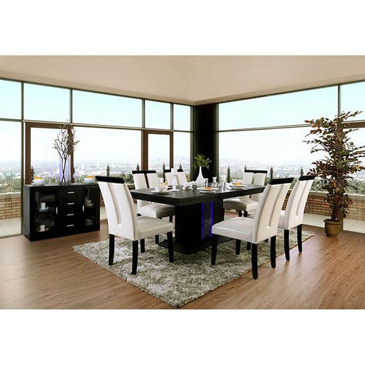 Evangeline Black/Beige Dining Table - Furniture Stars (Chicago, IL)