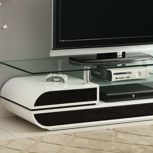 Evos Black/White 63" TV Console - Furniture Stars (Chicago, IL)
