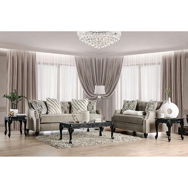 Ezrin Light Brown Love Seat - Furniture Stars (Chicago, IL)