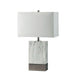 Faith White Marble/Silver 20"H White Marble Steel Table Lamp - Furniture Stars (Chicago, IL)