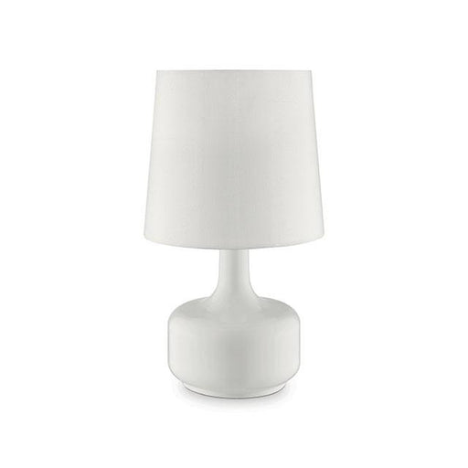 Farah White 17"H Glossy White Table Lamp - Furniture Stars (Chicago, IL)