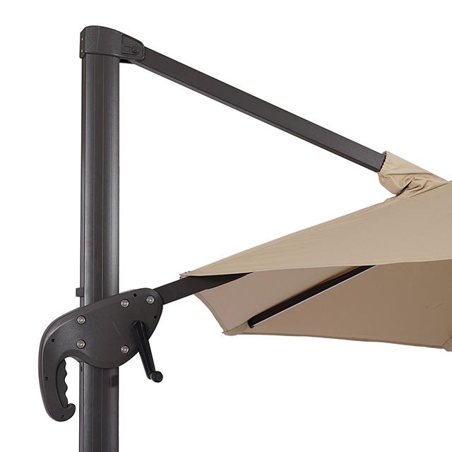 Fera 10 Ft Round Umbrella w/ LED Bulb + 37" Large Base - Furniture Stars (Chicago, IL)