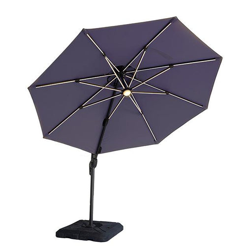 Fera 10 Ft Round Umbrella w/ LED Bulb + 37" Large Base - Furniture Stars (Chicago, IL)