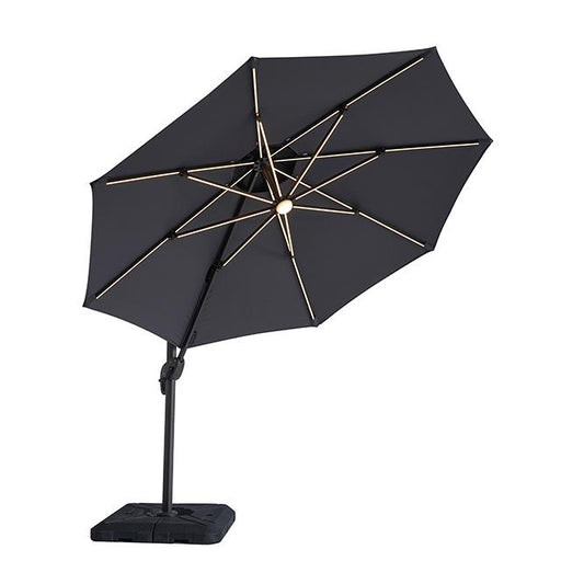 Fera 10 Ft Round Umbrella w/ LED Bulb + 37" Large Base - Furniture Stars (Chicago, IL)
