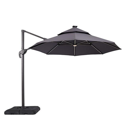 Fera 10 Ft Round Umbrella w/ LED Bulb + 37" Large Base - Furniture Stars (Chicago, IL)