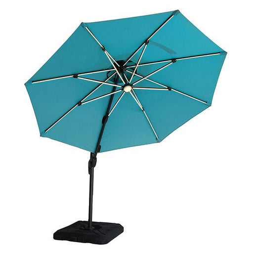 Fera 10 Ft Round Umbrella w/ LED Bulb + 37" Large Base - Furniture Stars (Chicago, IL)
