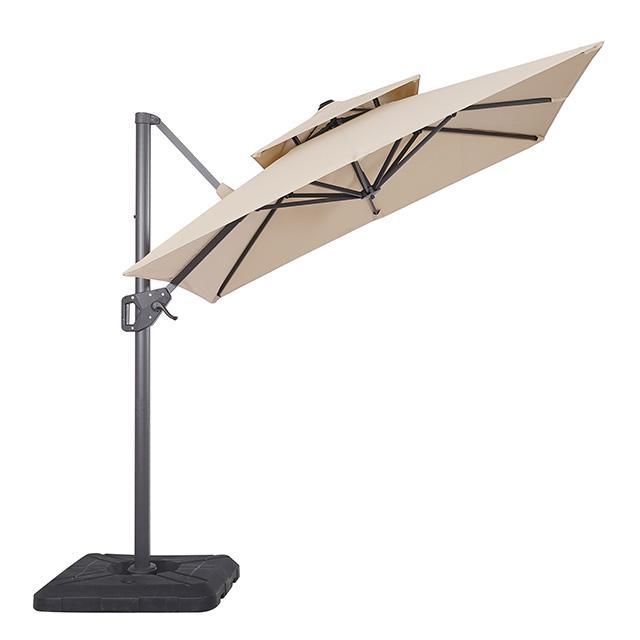 Fida 8 Ft Square Umbrella w/ Double Top + 37" Large Base - Furniture Stars (Chicago, IL)