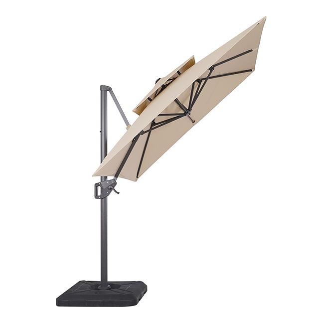 Fida 8 Ft Square Umbrella w/ Double Top + 37" Large Base - Furniture Stars (Chicago, IL)