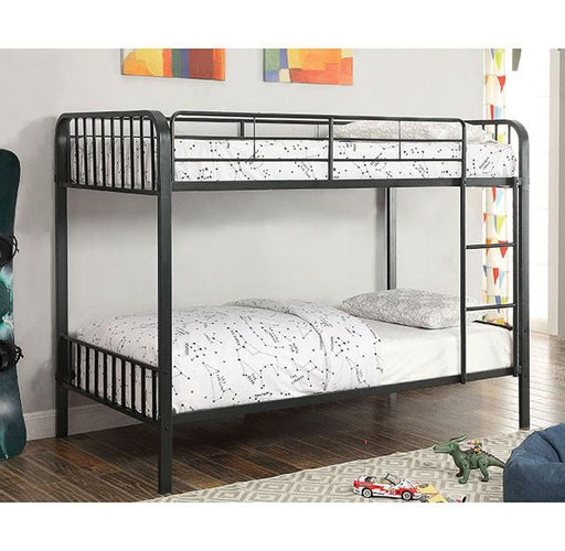 CLEMENT Black Metal Twin/Twin Bunk Bed - Furniture Stars (Chicago, IL)
