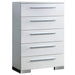 CLEMENTINE Glossy White Chest - Furniture Stars (Chicago, IL)