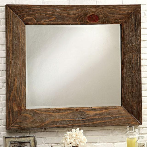 COIMBRA Rustic Natural Tone Mirror - Furniture Stars (Chicago, IL)