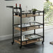Aylmer Sand Black/Natural Serving Cart - Furniture Stars (Chicago, IL)