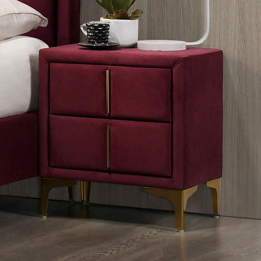 FLORIZEL Night Stand, Red - Furniture Stars (Chicago, IL)