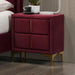 FLORIZEL Night Stand, Red - Furniture Stars (Chicago, IL)