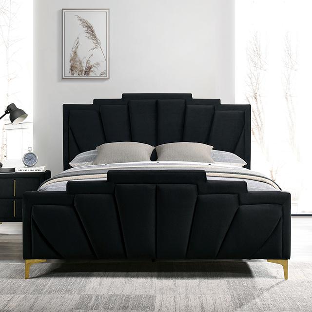 Florizel Bed Black & Red - Furniture Stars (Chicago, IL)