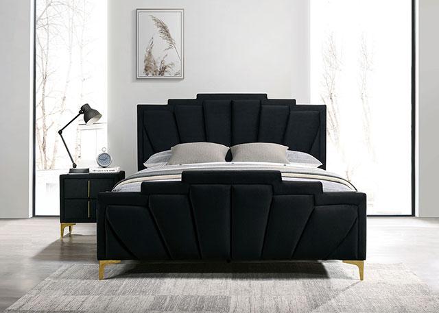 Florizel Bed Black & Red - Furniture Stars (Chicago, IL)
