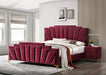 FLORIZEL Night Stand, Red - Furniture Stars (Chicago, IL)