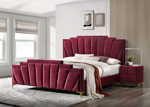 FLORIZEL Night Stand, Red - Furniture Stars (Chicago, IL)