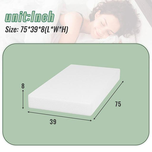 Coreopsis 8" Twin Memory Foam Wave Comfort - Furniture Stars (Chicago, IL)