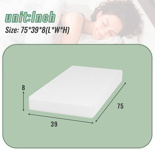 Coreopsis 8" Twin Memory Foam Wave Comfort - Furniture Stars (Chicago, IL)