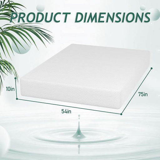 Forsythia 10" Full Green Tea Gel Memory Foam - Furniture Stars (Chicago, IL)