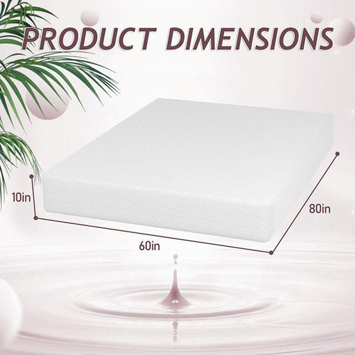 Forsythia 10" Queen Green Tea Gel Memory Foam - Furniture Stars (Chicago, IL)