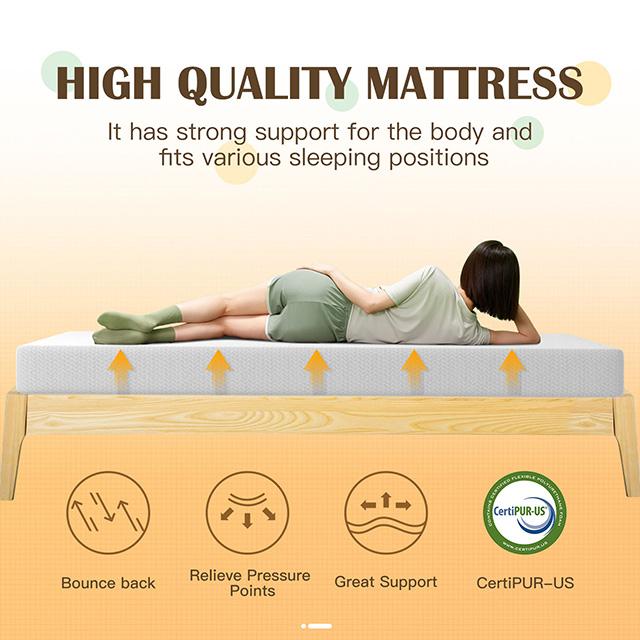 Forsythia 8" Twin Green Tea Gel Memory Foam - Furniture Stars (Chicago, IL)