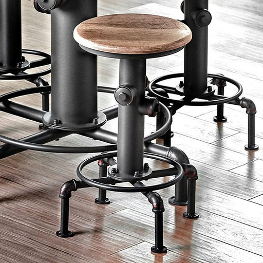Foskey Antique Black Counter Ht. Chair (2/CTN) - Furniture Stars (Chicago, IL)