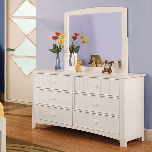 Corry White Mirror - Furniture Stars (Chicago, IL)