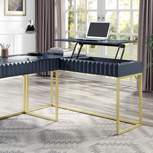 FREIBURG Corner Desk, Antique Blue - Furniture Stars (Chicago, IL)