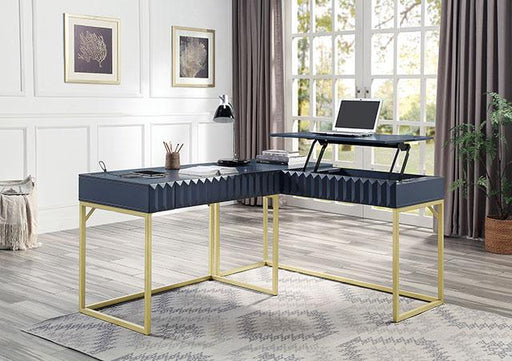 FREIBURG Corner Desk, Antique Blue - Furniture Stars (Chicago, IL)