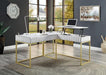 FREIBURG Corner Desk, Antique White - Furniture Stars (Chicago, IL)