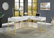 FREIBURG Corner Desk, Antique White - Furniture Stars (Chicago, IL)