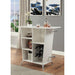 Fuero White/Chrome Bar Table (K/D) - Furniture Stars (Chicago, IL)
