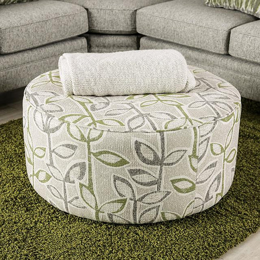 GARDNER Ottoman, Gray/Green - Furniture Stars (Chicago, IL)