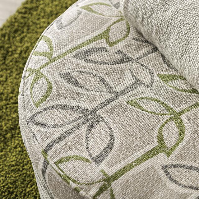 GARDNER Ottoman, Gray/Green - Furniture Stars (Chicago, IL)
