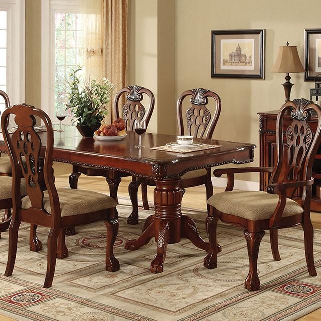 GEORGETOWN Antique Cherry Dining Table w/ Double Pedestals - Furniture Stars (Chicago, IL)