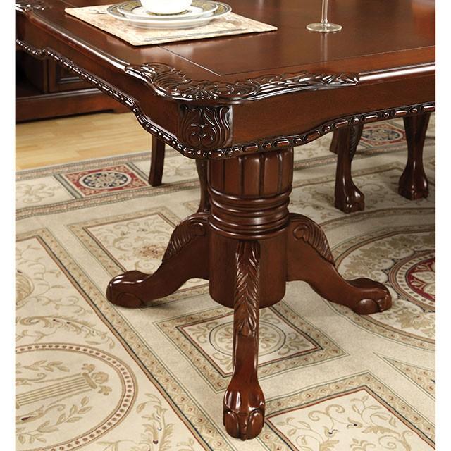 GEORGETOWN Antique Cherry Dining Table w/ Double Pedestals - Furniture Stars (Chicago, IL)